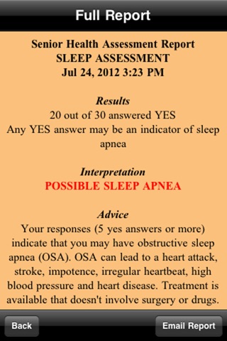 Senior Sleep Quiz screenshot 4