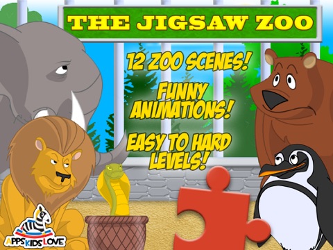 Jigsaw Zoo Animal Puzzle - Free Animated Puzzles for Kids with Funny Cartoon Animals!のおすすめ画像1