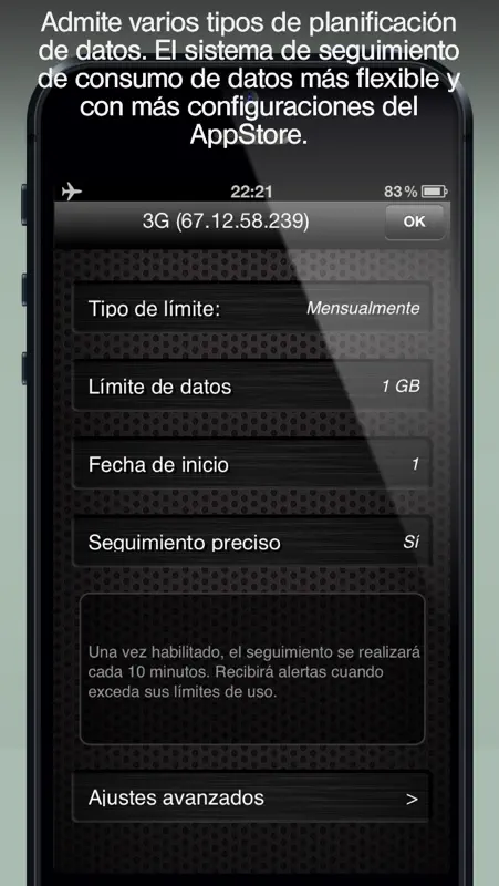 Download Meter para LTE/4G/G/ EDGE/ Wi-Fi - reduce tus gastos en internet móvil screenshot 5 of 5