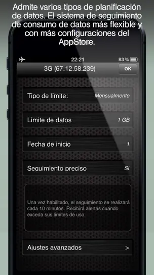 Captura de pantalla de Download Meter Para LTE/4G/G/ EDGE/ Wi-Fi - Reduce Tus Gastos En Internet Móvil en iPhone 5