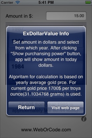 Ex Dollar Value - Past dollar purchasing ower screenshot 3