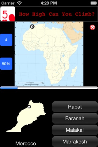 GeoAfricaCities - Identify the capital cities of Africa screenshot 3