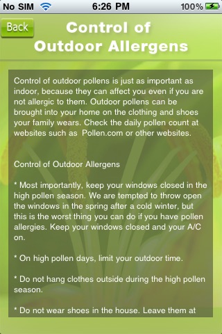 Taking Control of Your Allergies screenshot 4