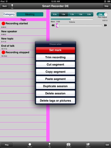 Smart Recorder DE Classic for iPad - The music and voice recording app screenshot 3