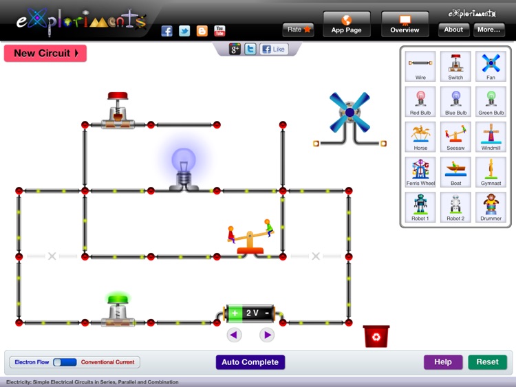Exploriments: Electricity - Simple Electrical Circuits in Series, Parallel and Combination