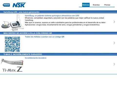 NSK dental dynamic and surgical instrument screenshot 2