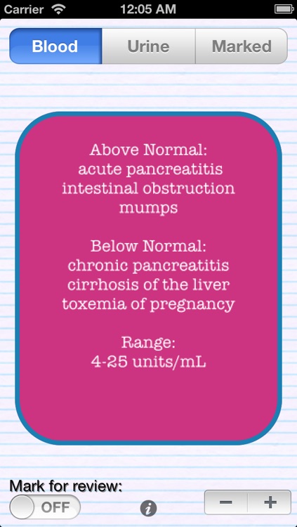 Blood and Urine Lab Tests - Flashcards screenshot-4