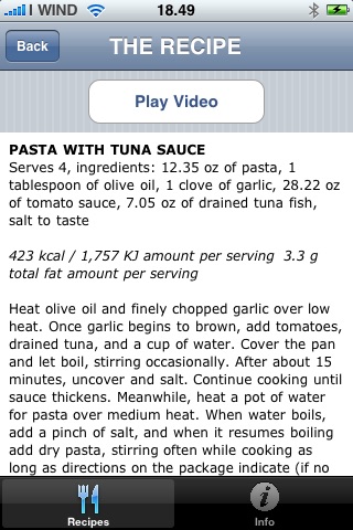 Video Recipes - Pasta screenshot 2