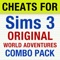 Ultimate Cheats codes guide and Tips and Tricks for the popular role playing game series Sims 3 Original + Sims World Adventures (PC Version) Combo Pack
