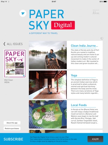 Papersky Magazine ~ A Different Way to Travel screenshot 2