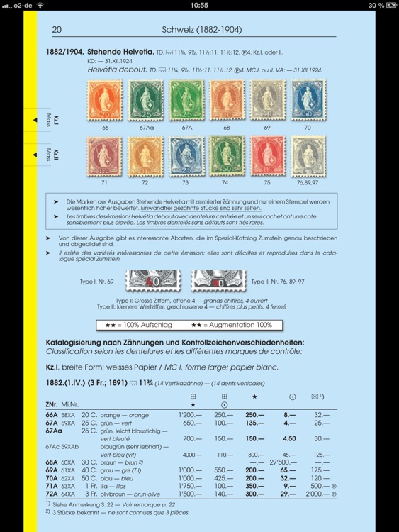 Zumstein, the catalogue for stamp collectors by Zumstein & Cie. Inhaber