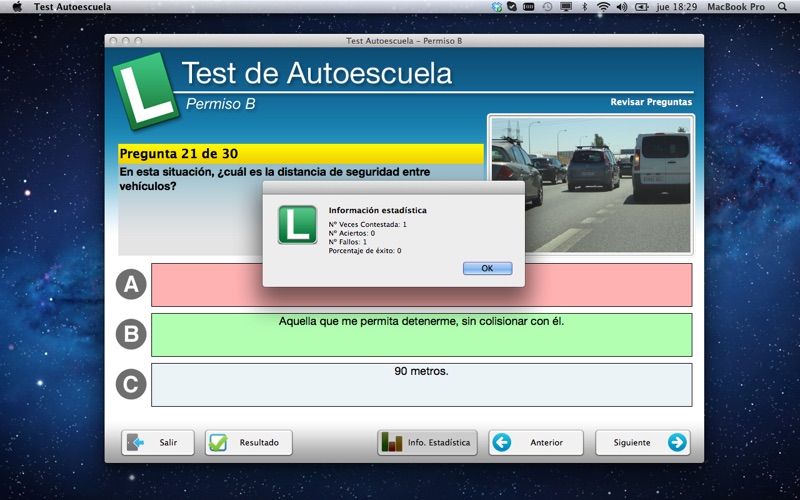 test autoescuela - permiso b iphone screenshot 3