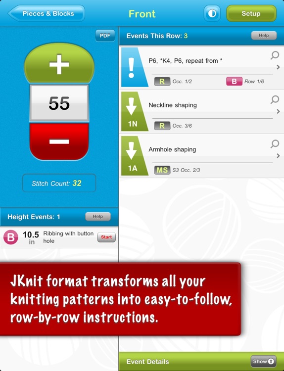 JKnit HD Pro - Knitting Project Master for iPad