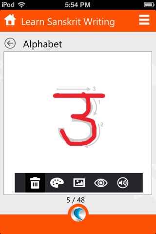 Learn Sanskrit Writing by WAGmob screenshot 2