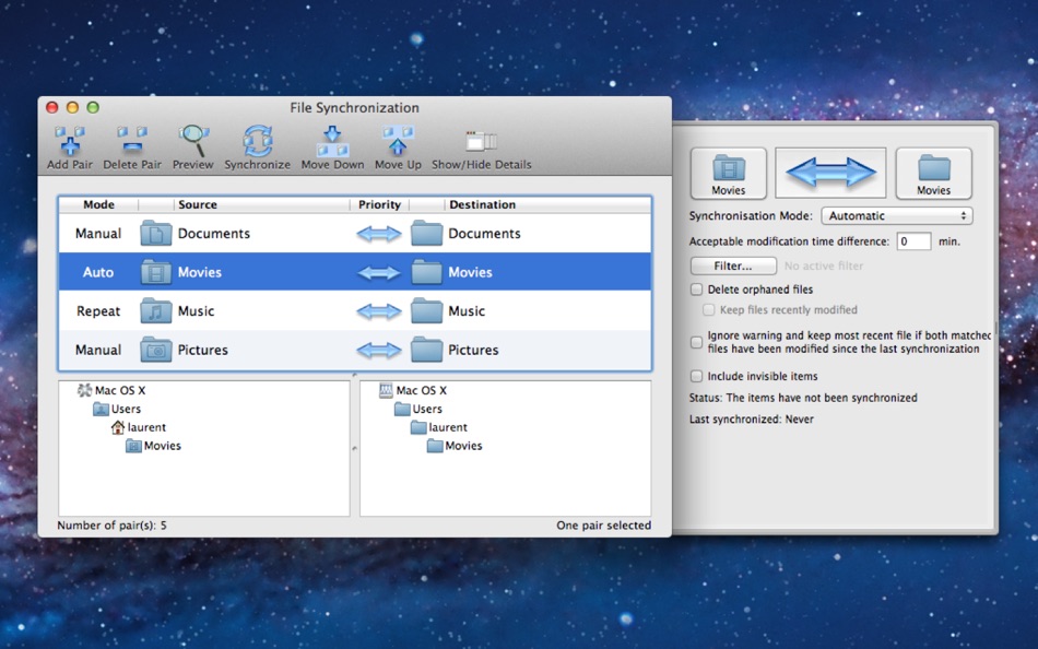 #1. File Synchronization (macOS) Podle: Nemesys Software, LLC