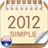 2012 Australia Calendar : Simple
