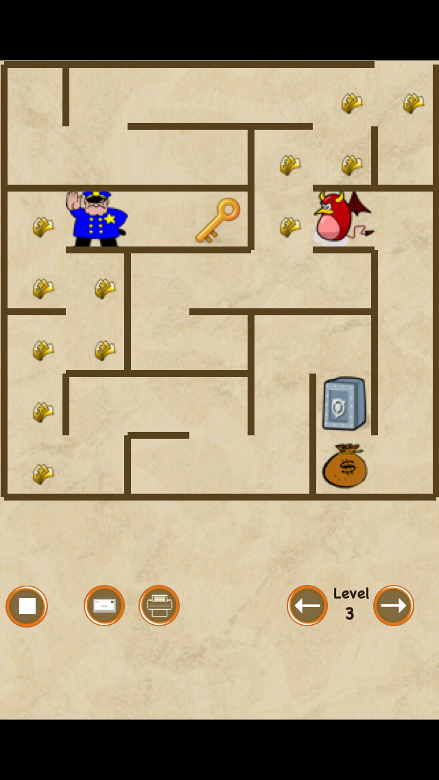 Screenshot #2 pour Police et Voleur Maze (attraper l'argent avant l'escroc)