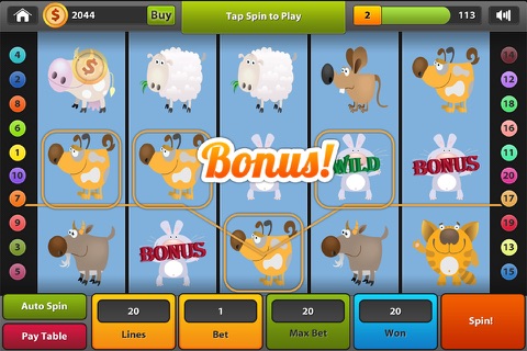 Animal Wheel - Slot Machine with Bonus Games screenshot 3