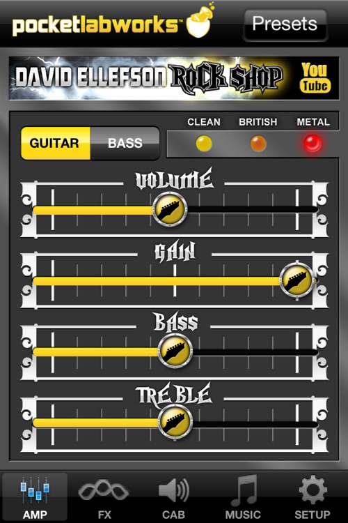 David Ellefson Rock Shop - Guitar and Bass Amp with Effects
