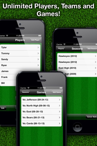 Football Stats Tracker Touch screenshot 2