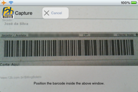 Leitor de códigos de barras F2b screenshot 2