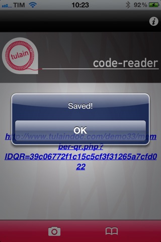 Tulain QR code reader screenshot 2