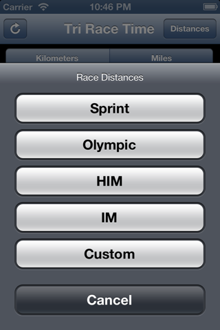 Triathlon Race Time Predictor - Tri Times screenshot 2