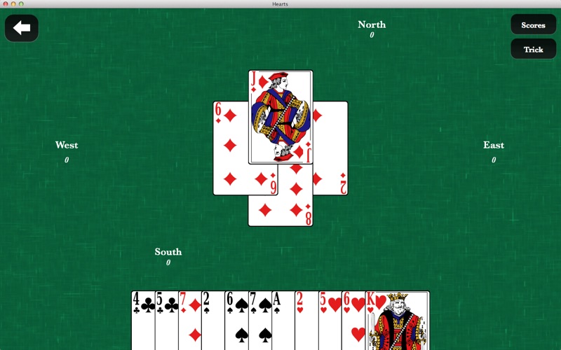 hearts game iphone screenshot 1