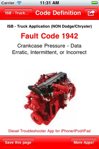 Fault Codes screenshot 3