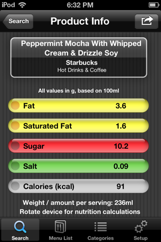 Fast Food Restaurant Nutrition Menu Finder, Calories Counter, Weight Calculator & Tracking Journal (Free) screenshot 4