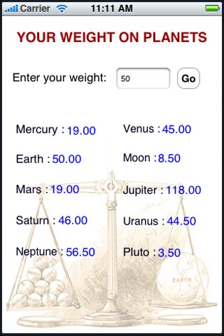 Your Weight On Planets screenshot 4