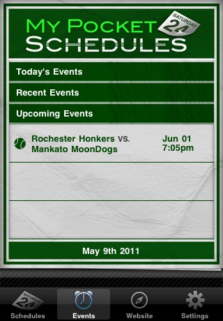 The Rochester Honkers Baseball Club Edition for My Pocket Schedules screenshot 3