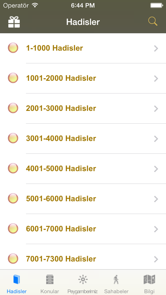 #1. Hadis Fihristi (iOS) 由: Ufuk MARMARA