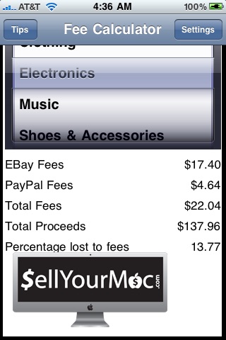 eBay Fees Calculator and Free Tips screenshot 4