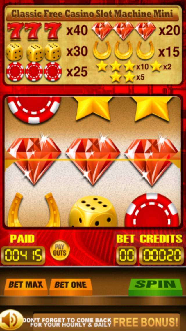 Screenshot #2 pour Classique jeu de machine à sous : Classic Casino Slot Machine Mini Pro jeux with gratuit Bonus pour iPhone, iPad, et iPod touch
