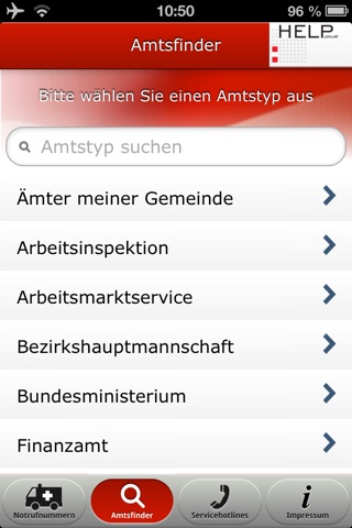 Amtsfinder screenshot 2