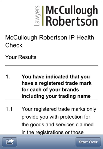 McCullough Robertson IP Health Check screenshot 2