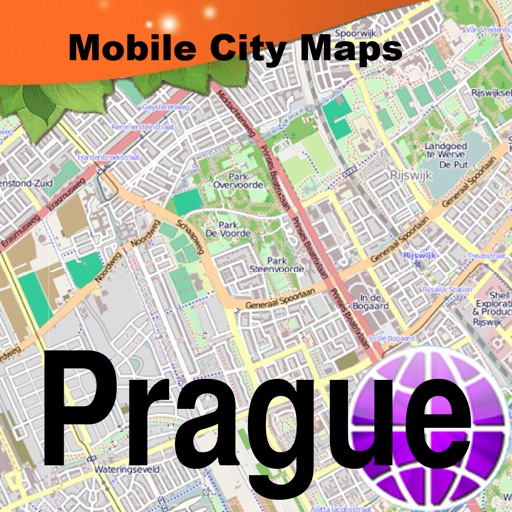 Prague Street Map. icon