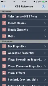 CSS Quick Reference screenshot #1 for iPhone