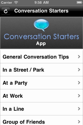 Conversation Starters iApp