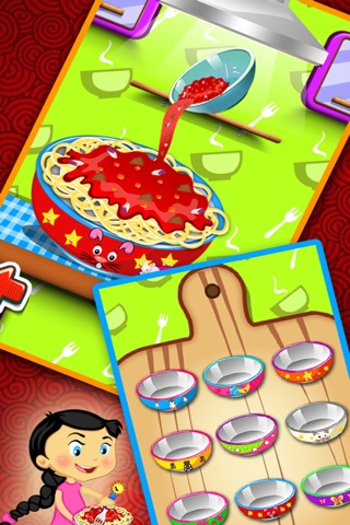 Noodle Maker – Girls kids free hot healthy cooking game for soups, hamburgers, pizzas & cake lovers screenshot 3