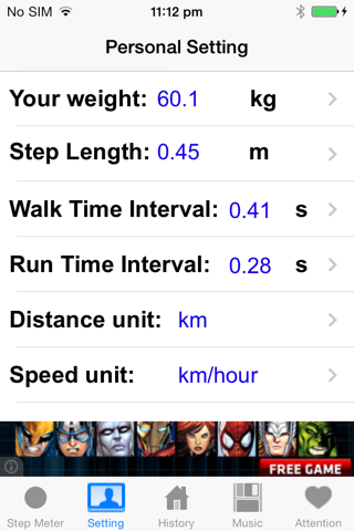 step meter (Pedometer) (free) screenshot 2