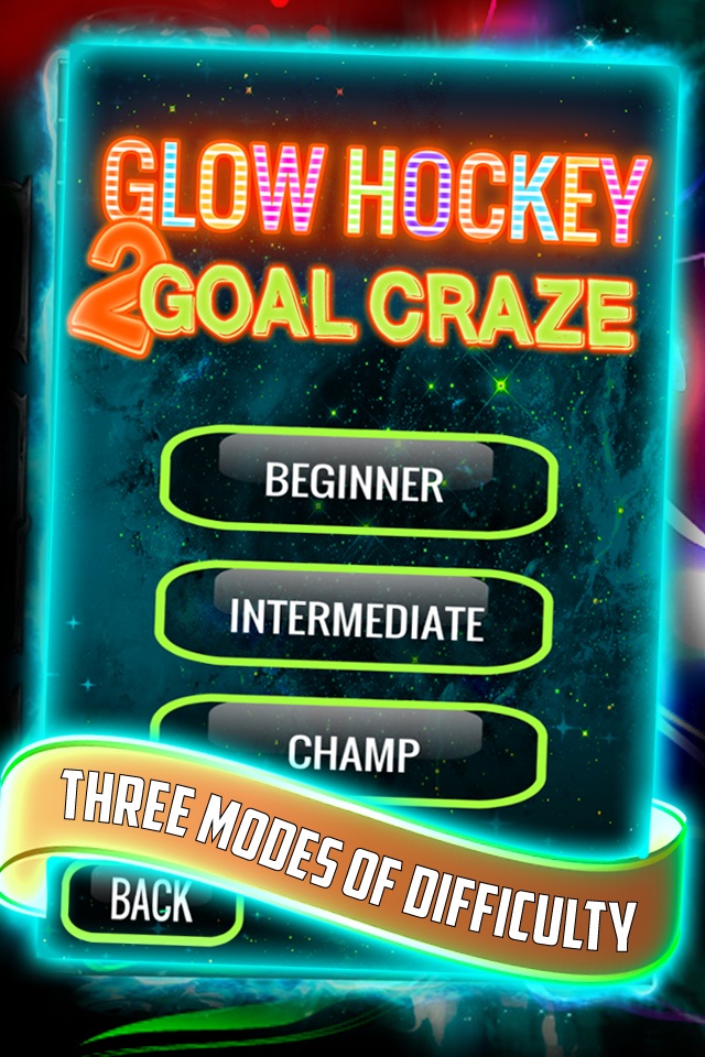 Glow Hockey 2 Goal Craze for iPhone and iPod screenshot 3