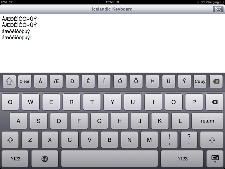 Icelandic Keyboard for iPad by G.P. Imports, Inc.