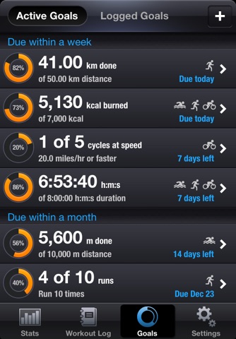 Active Goals for Running Cycling Swimming screenshot 3