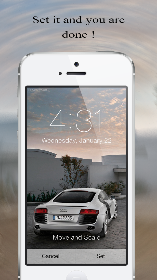 iOS用7ホーム画面の背景を置き換える -... screenshot1