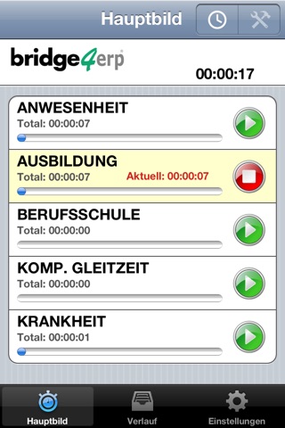 bridge4erp StopWatch screenshot 2