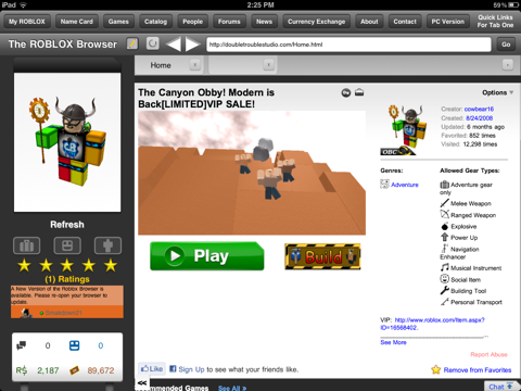 The Browser For Roblox App Price Drops