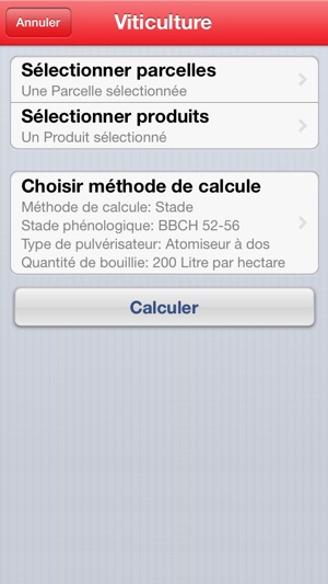 Calculateur de dose de produits phytosanitaires dans l'App Store