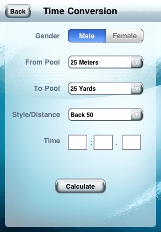 Swimmer Times Calc Free screenshot 3